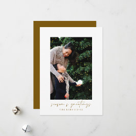 Minimal modern handskriven script foto jul julkort