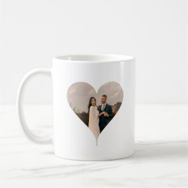 Minimal Modern Heart Photo Couple Gift Kaffemugg