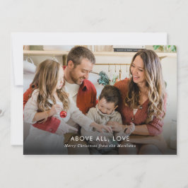 Minimal Modern Jul över allt kärlek Jul Foto Julkort