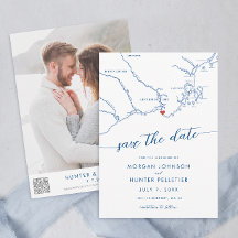 Minimal Modern Kennebunkport Maine Karta