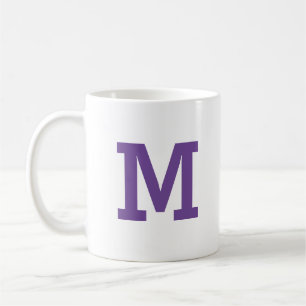 Minimal modern klassisk Lila, första Brev Kaffemugg