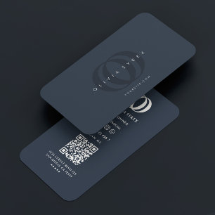 Minimal modern Logotyp av Mörk blått kol Visitkort