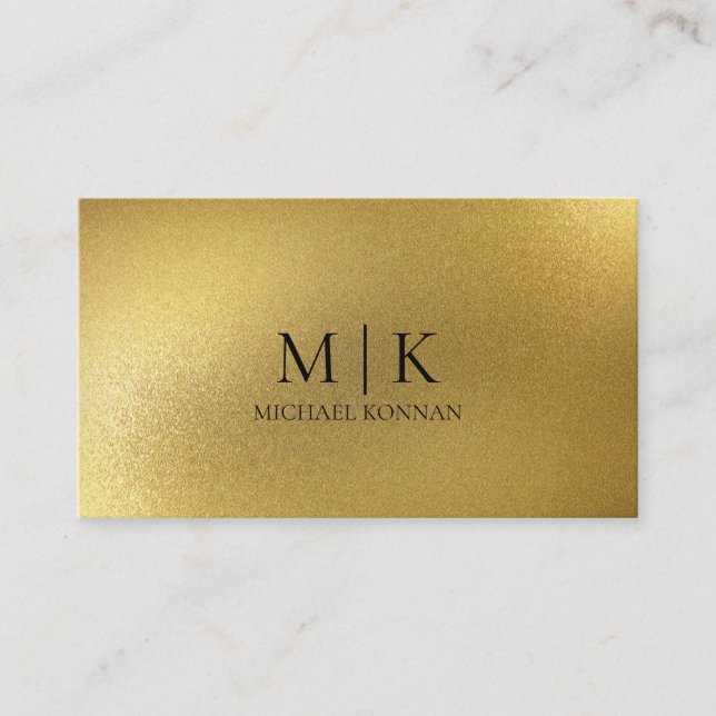 Minimal Modern Luxury Guld Visitkort (Framsida)