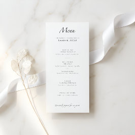 Minimal Modern Lyx | Elegant Svart & Vitt Meny