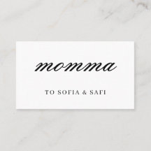 Minimal Modern Mamma Kontakt Design
