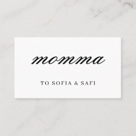 Minimal Modern Mamma Kontakt Design Rabattkort