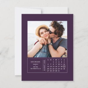 Minimal modern minikalender Spara datumfoto Datumet