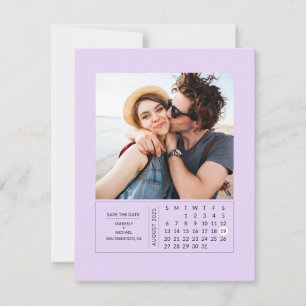 Minimal modern minikalender Spara datumfoto Datumet