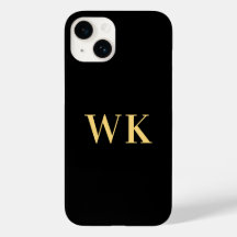 Minimal Modern Monogram Black Guld