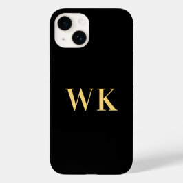Minimal Modern Monogram Black Guld