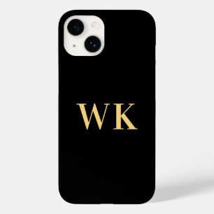 Minimal Modern Monogram Black Guld