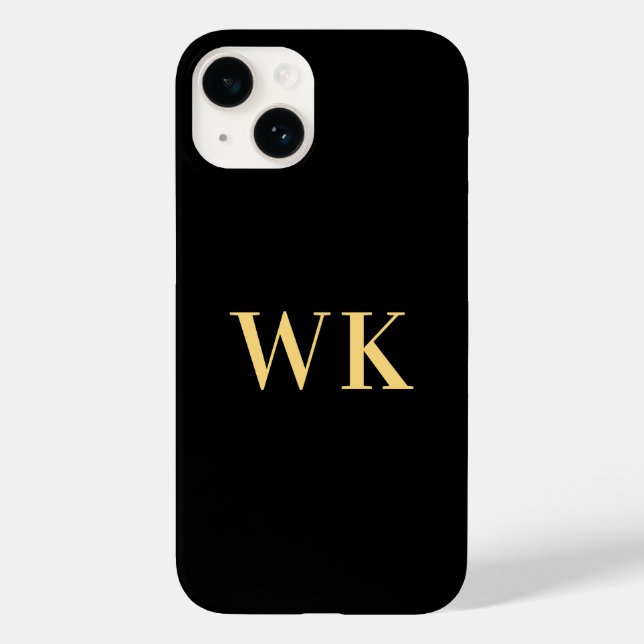 Minimal Modern Monogram Black Guld (Baksida)