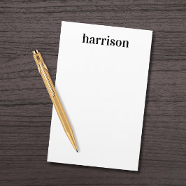 Minimal Modern Monogram Namn Brevpapper