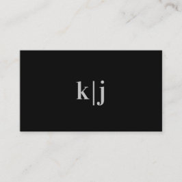 Minimal modern monogram QR för anpassningsbar Visitkort