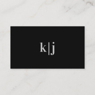 Minimal modern monogram QR för anpassningsbar Visitkort