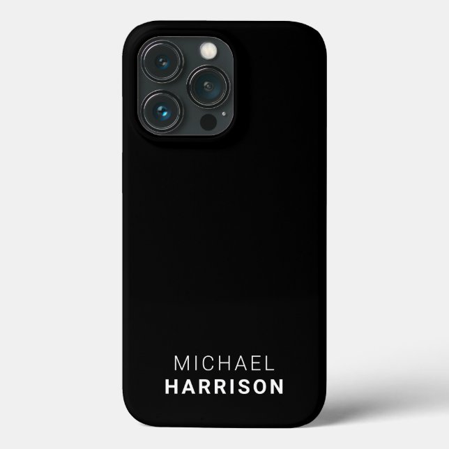 Minimal modern monogram svart (Baksida)