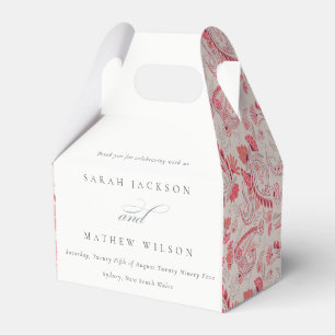 Minimal Modern Paisley Typography Bröllop Presentaskar