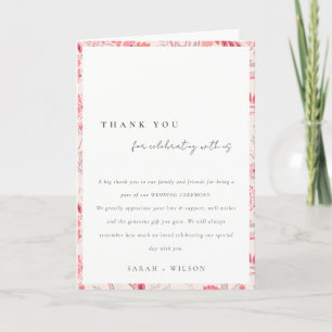 Minimal Modern  Paisley Typography Bröllop Tack Kort