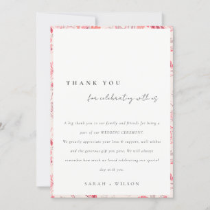 Minimal Modern Paisley Typography Bröllop Tack Kort