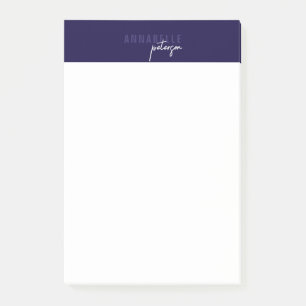 Minimal modern Professionell blå enkel Post-it Block