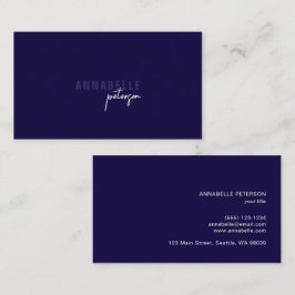 Minimal modern Professionell blå enkel Visitkort