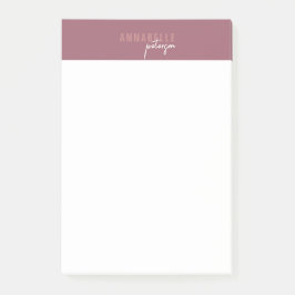 Minimal Modern Professionell Dusty Ro enkel Post-it Block