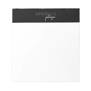 Minimal modern Professionell svart enkel Anteckningsblock