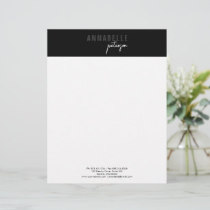 Minimal modern Professionell svart enkel Brevhuvud