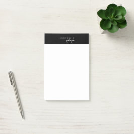 Minimal modern Professionell svart enkel Post-it Block
