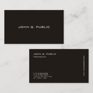 Minimal modern Professionell svart enkel Visitkort