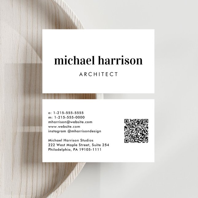 Minimal modern QR-kod för professionell Visitkort (Capture attention, make connections, and leave a lasting impression with our modern QR business card)