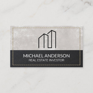 Minimal Modern Real Gods Logotyp Titelläder Visitkort