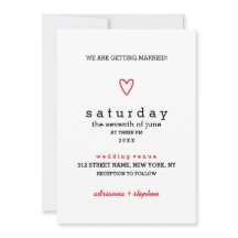 Minimal modern | Red Heart | Bröllop