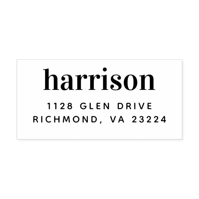 Minimal modern Returadress för anpassningsbar Stämpel (Tryck)