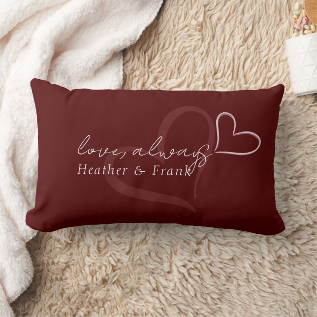 Minimal Modern Romantic Chic Love Always Valentine Lumbarkudde (Filt)
