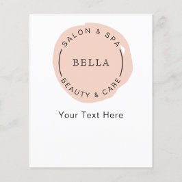 Minimal Modern Salon Spa-kuponger Flygblad