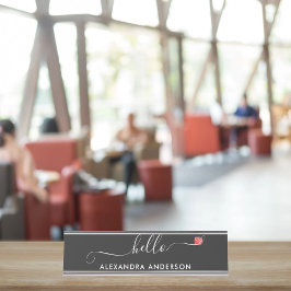 Minimal Modern Script Hej Heart