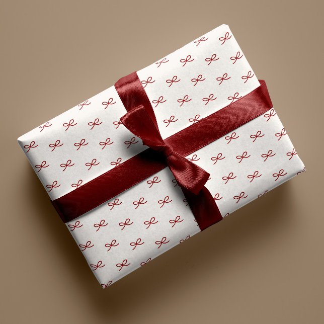 Minimal Modern Simple Bow Mönster jul Presentpapper (Skapare uppladdad)
