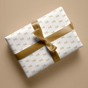 Minimal Modern Simple Bow Mönster jul Presentpapper