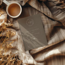 Minimal Modern Simple Bröllop Inbjudningar