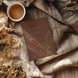 Minimal Modern Simple Bröllop Inbjudningar