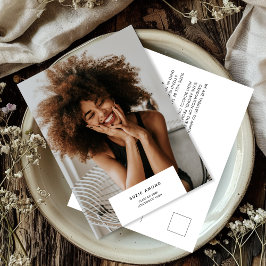 Minimal Modern Simple Photo Studenten Meddelande Vykort