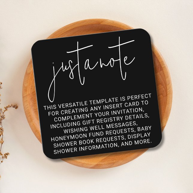 Minimal modern Snyggt enkel bara en anteckningsrut Tilläggskort (Skapare uppladdad)