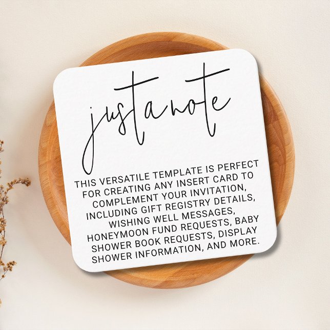 Minimal modern Snyggt enkel bara en anteckningsrut Tilläggskort (Skapare uppladdad)