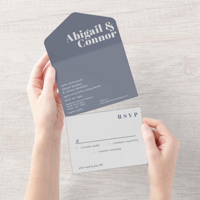 Minimal Modern Soft Grått Blue Lavender Typografi (Tearaway)