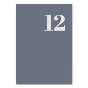 Minimal Modern Soft Grått Blue Lavender Typografi Bordsnummer