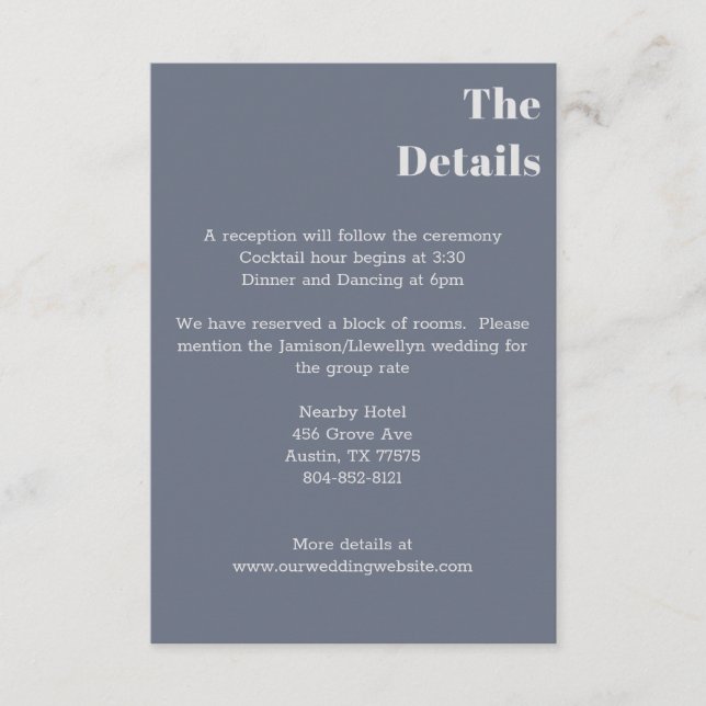 Minimal Modern Soft Grått Blue Lavender Typografi Tilläggskort (Framsida)