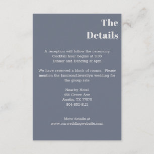 Minimal Modern Soft Grått Blue Lavender Typografi Tilläggskort