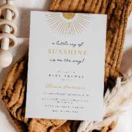 Minimal Modern Sol Sunshine Baby Shower-inbjudan Inbjudningar