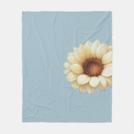 Minimal Modern Solros Dusty Blue Täcke Fleecefilt